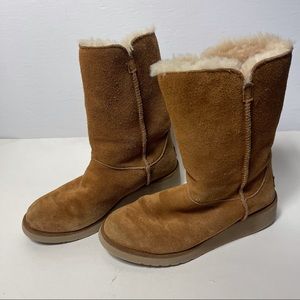 KOOLABURRA by UGG short fashion winter boot suede faux fur lined classic 8